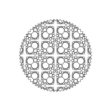 çizgi daire ile desen grafik arka plan tasarlamak vektör