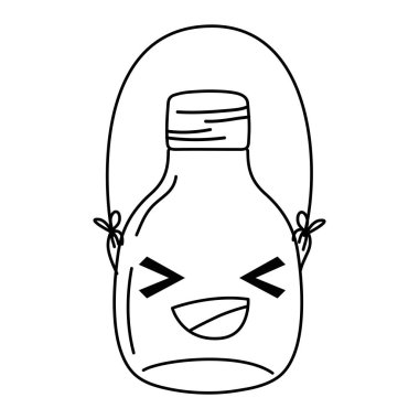 satır mutlu mason cam kawaii tel hande vektör çizim ile