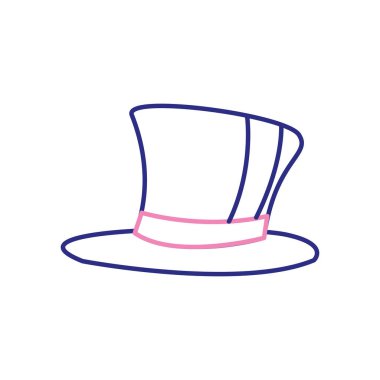 Şapka bez kostüm ve aksesuar Tema izole tasarım vektör çizim