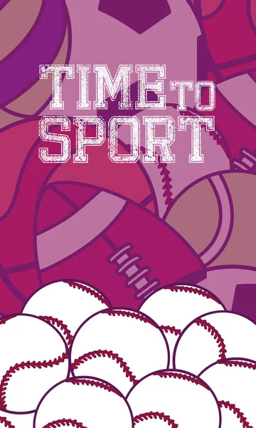 Time Sport Concept Vector Illustration Graphic Design — Stock Vector