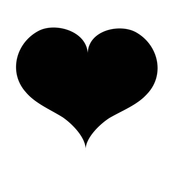 Контурное Искусство Сердце Любовь Иконка Дизайн Вектор Иллюстрации — стоковый вектор
