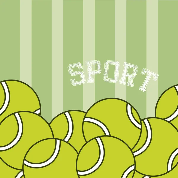 Tenisové Sportovní Míče Vektorové Ilustrace Grafický Design — Stockový vektor