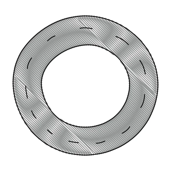 Pneu Veículo Ralado Desenho Roda Borracha Ilustração Vetorial — Vetor de Stock