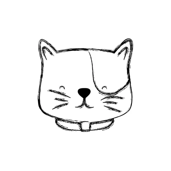 Desenhos Animados Gato Animal Estimação Gatinho Tema Design Isolado Ilustração —  Vetores de Stock