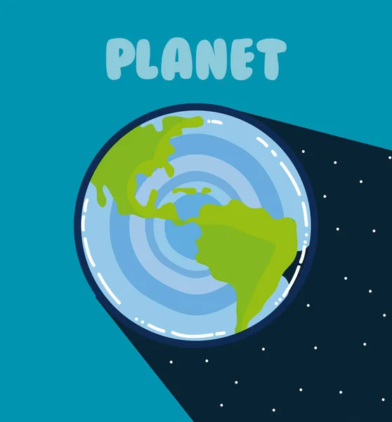 Erde Milchstraße Planet Bunt Cartoon Vektor Illustration Grafik Design — Stockvektor