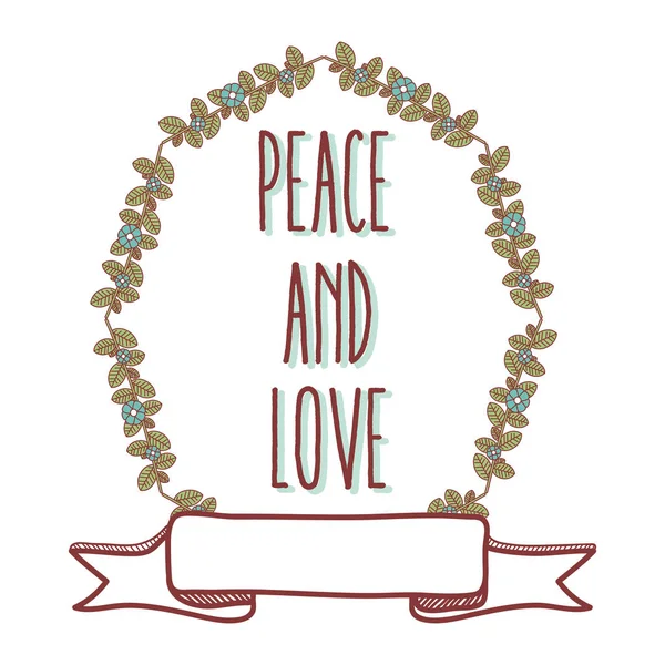 Pokój Miłość Projekt Graficzny Ikona Wektor Ilustracja Kreskówka — Wektor stockowy