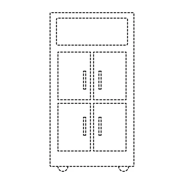 Prickade Formen Office Skåp Arkiv Fil Organisation Vektorillustration — Stock vektor