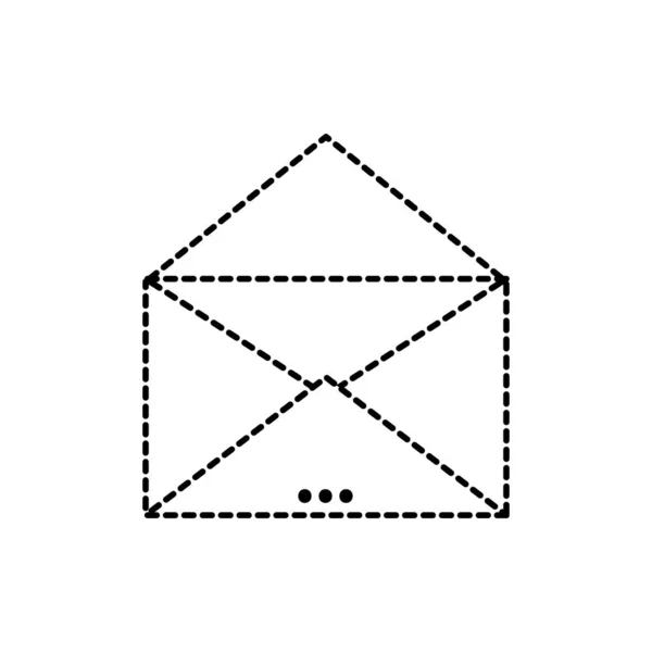 テキスト情報メッセージのベクトル図で点線図形電子メール カード — ストックベクタ