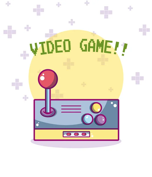 Videojuego Retro Dibujos Animados Concepto Vector Ilustración Diseño Gráfico — Archivo Imágenes Vectoriales