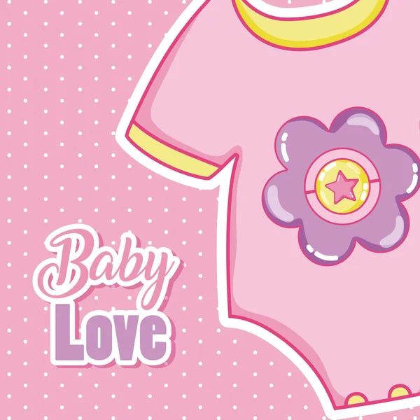 Baby Douche Roze Kaart Vector Illustratie Grafisch Ontwerp — Stockvector