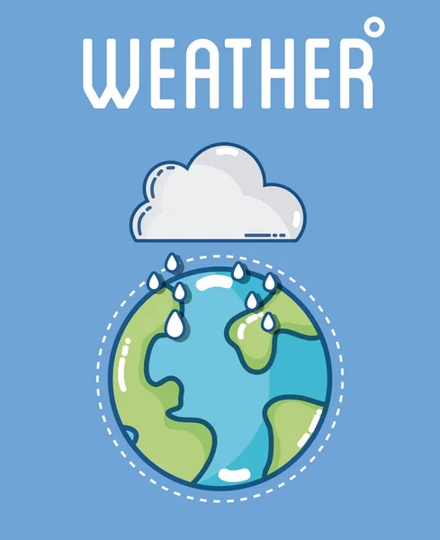 Weather Forecast Template Elements Vector Illustration Graphic Design — Stock Vector