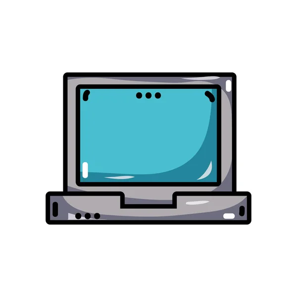 Laptop Ausstattung Mit Bildschirm Und Tastatur — Stockvektor