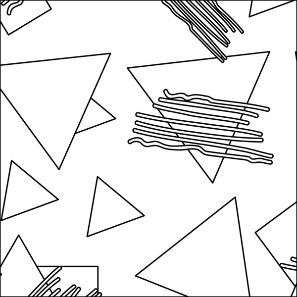 Línea Abstracta Triángulo Figura Memphis Estilo Fondo Vector Ilustración — Vector de stock