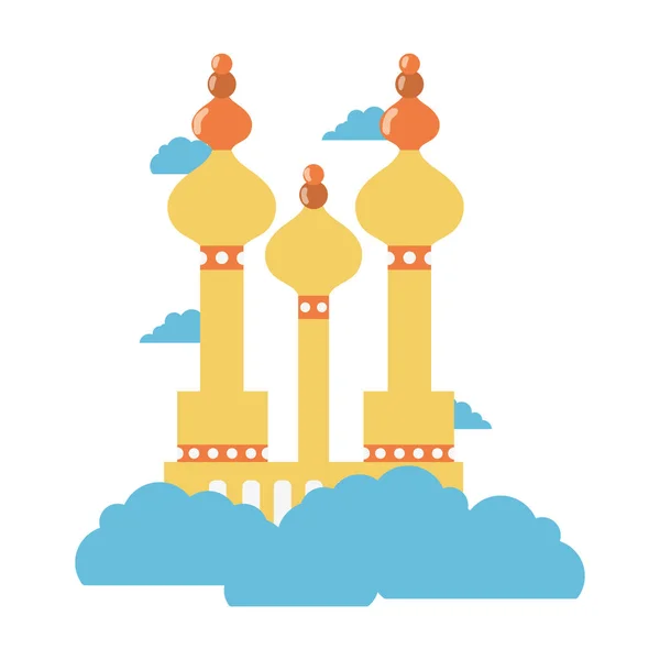 Πολύχρωμο Μόσχα Ταξιδιωτική Ιστοσελίδα Καινοτομία Σύννεφα Εικονογράφηση Διάνυσμα — Διανυσματικό Αρχείο