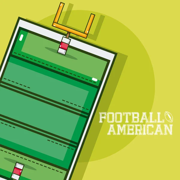 Illustration Vectorielle Terrain Football Américain Graphisme — Image vectorielle