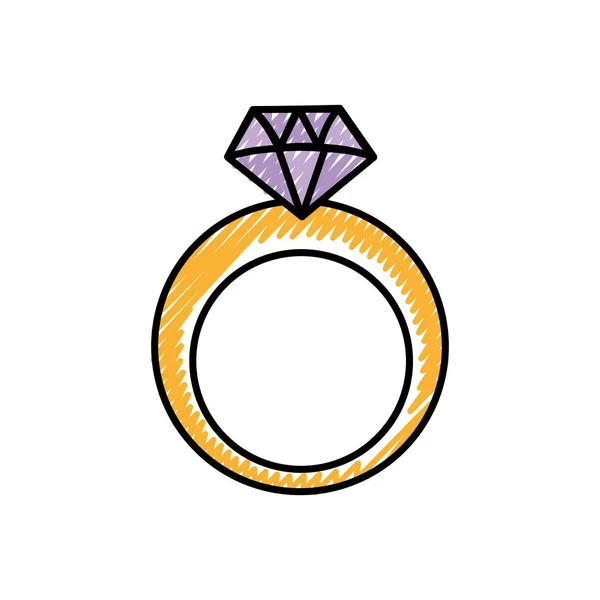 Diamond Gem Jewelry Precious Theme Isolated Design Vector Illustration — Stock Vector