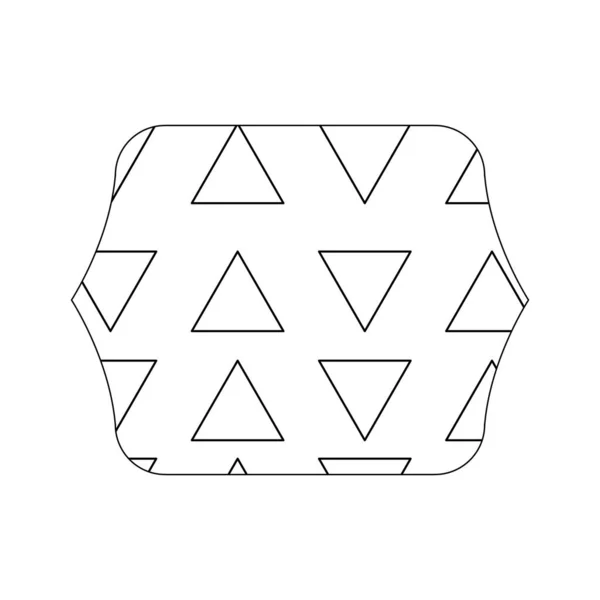Kantenquadrat Mit Grafischer Geometrischer Hintergrundvektorillustration — Stockvektor
