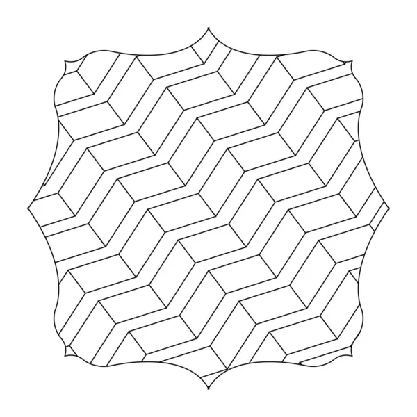 Ligne Carré Avec Motif Formes Géométriques Fond Décoration Vectoriel Illustration — Image vectorielle