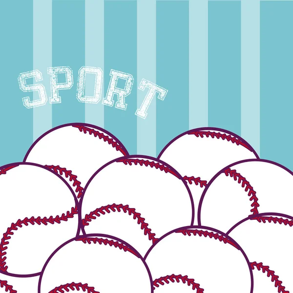 Спортивні Бейсбольні Ячі Векторні Ілюстрації Графічний Дизайн — стоковий вектор