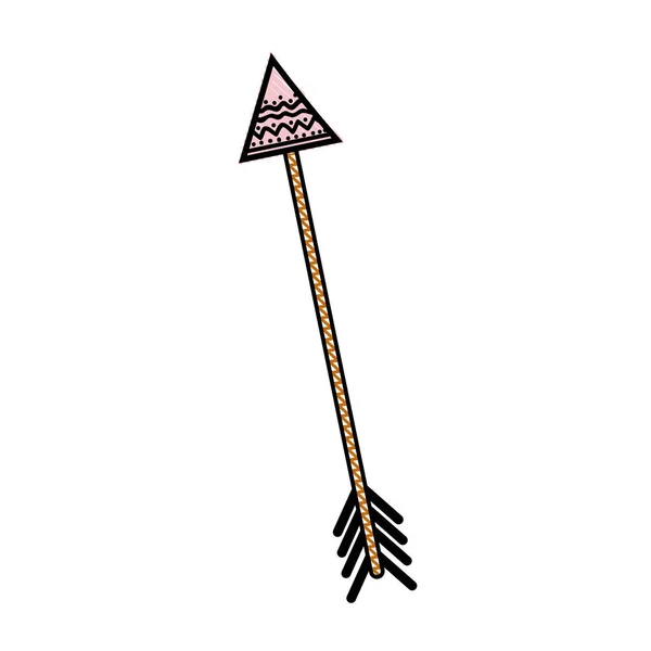 Grated Arrow Native Object Ornamental Design Vector Illustration — Stock Vector
