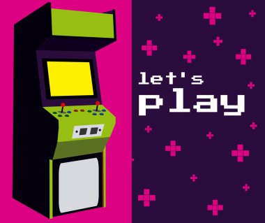 Sağlar renkli vektör illüstrasyon kavramı arcade oyun