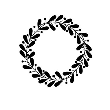 kontur rustik doğal dalları yaprakları tasarlamak vektör