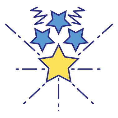 tam renkli parlak sanat için gökyüzü tasarlamak vektör yıldız