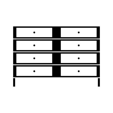 çekmeceler tasarım vektör çizim nesnesiyle kontur ahşap Resepsiyon