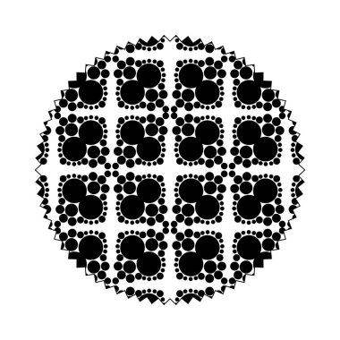siluet daire desen grafik sorunsuz arka plan stili vektör çizim ile