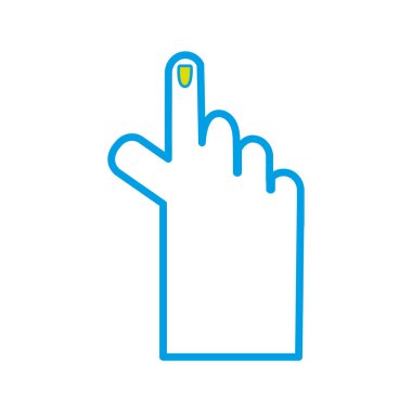 parmak işareti ile el ve tasarlamak vektör çivi