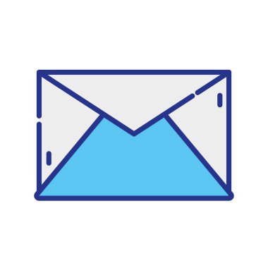 tam renkli e-posta mektup mesaj metin tasarım vektör çizim