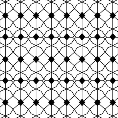 Desen arka plan doku dekorasyon ve tekstil tema siyah ve beyaz tasarım vektör çizim