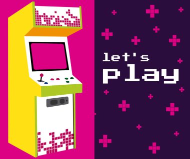 Sağlar renkli vektör illüstrasyon kavramı arcade oyun