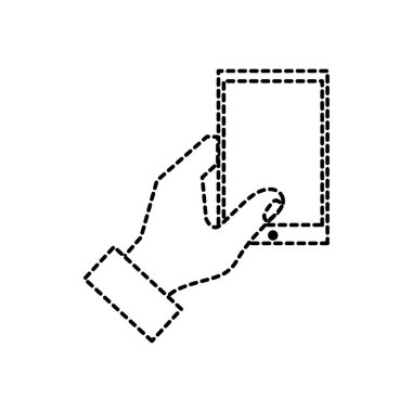 Smartphone aygıt araç teknolojisi ve elektronik Tema izole tasarım vektör çizim
