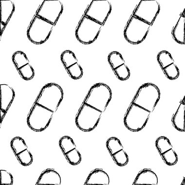 Şekil ilaç hap ilaç tıbbi tedavi arka plan vektör çizim