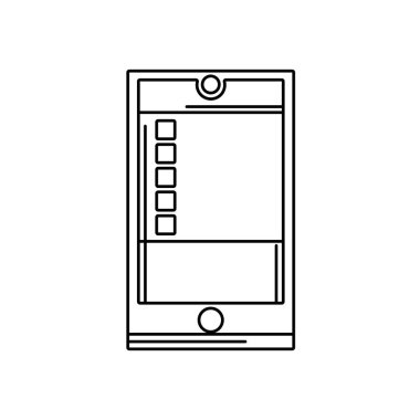 satır smartphone nesne teknoloji veri bilgi vektör çizim ile