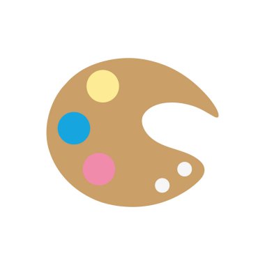 renkli sanat paleti aracına boya ve vektör çizim çizim