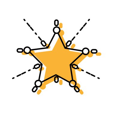 parlak yıldız neşeli chritsmas dekorasyon vektör çizim