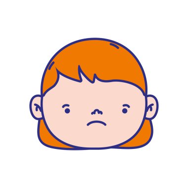 avatar kız baş saç modeli tasarımı ile illustraion vektör