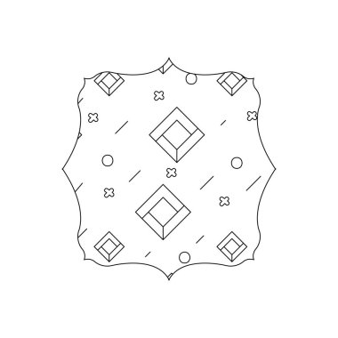 satır geometrik soyut figürler arka plan vektör çizim ile kare