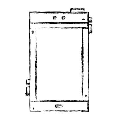 Arama ve iletişim teknoloji vektör çizim konuşmak smartphone şekil