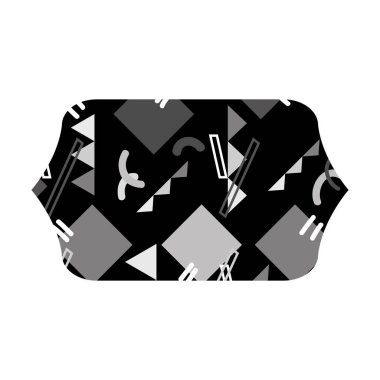 gri tonlamalı kontur dikdörtgen grafik soyut memphis arka plan vektör çizim ile