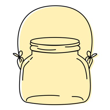 renk küçük ve geniş mason cam tel sapı vektör çizim ile