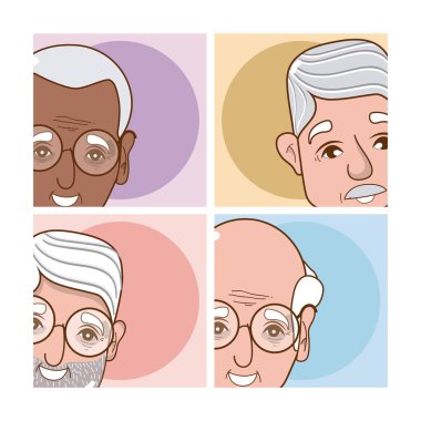 Şirin dede karikatürler vektör çizim grafik tasarım