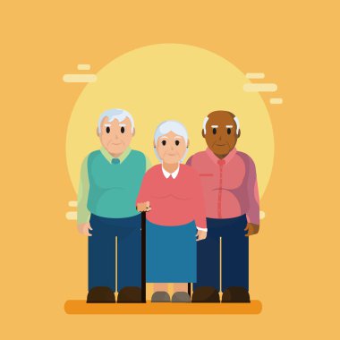 Şirin dedesi karikatür vektör çizim grafik tasarım