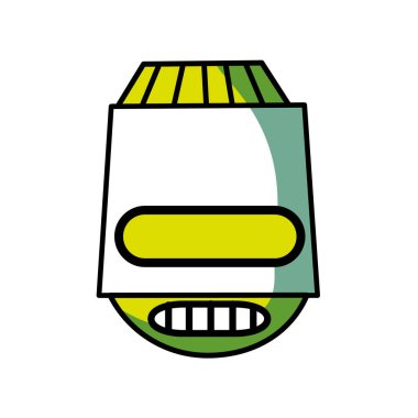 gözleri ve ağzı vektör çizim robot kafası teknolojisi