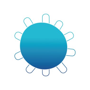 mavi siluet güneş ışığı hava ile ray tasarlamak vektör