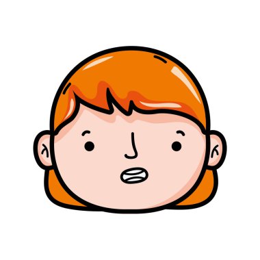 avatar kız baş saç modeli tasarımı ile illustraion vektör