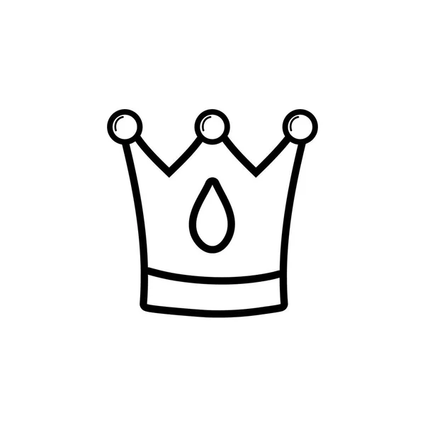 Корона Королевской Роскоши Ювелирные Украшения Тема Изолированный Дизайн Векторная Иллюстрация — стоковый вектор