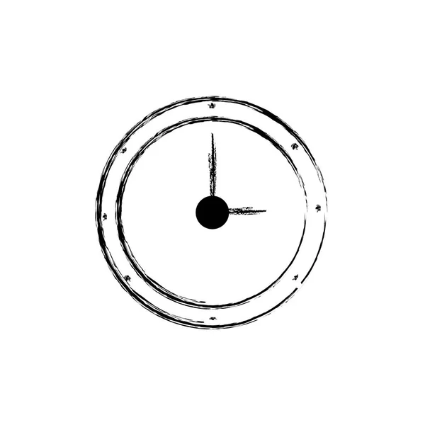 Figure Wall Circle Clock Object Design Vector Illustration — Stock Vector